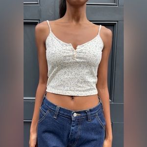 Brandy melville floral lorene tank top